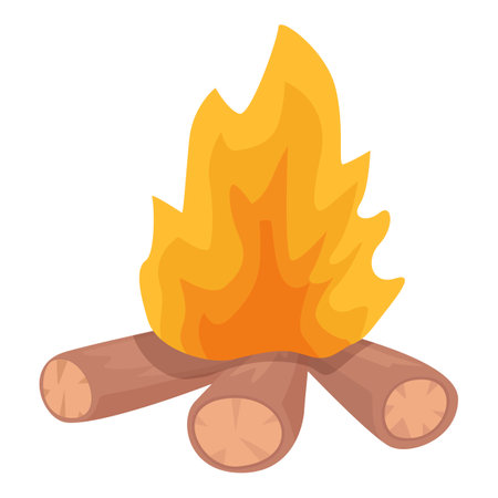 Tribal bonfire icon cartoon vector. Aborigine culture. Africa cultureのイラスト素材