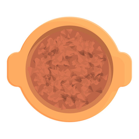 Top view buckwheat icon cartoon vector. Cereal plant. Grain seedのイラスト素材