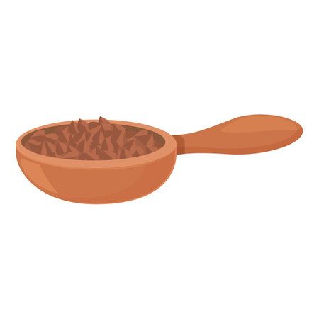 Spoon buckwheat icon cartoon vector. Raw cultivation. Organic nutritionのイラスト素材