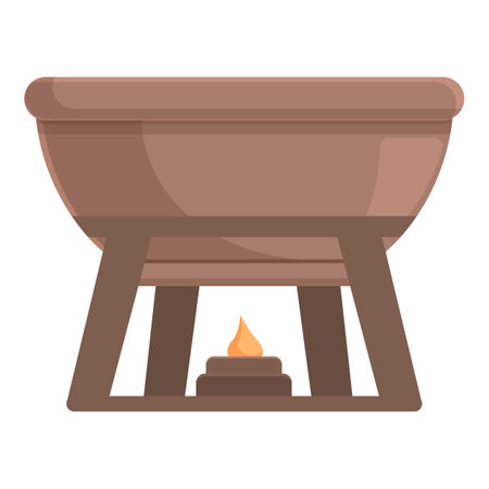 Switzerland fondue icon cartoon vector. Cooking food. Restaurant sauceのイラスト素材