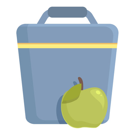 Snack box icon cartoon vector. Healthy meal. Time tryのイラスト素材