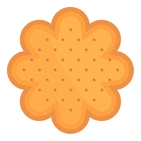 Flower cracker icon cartoon vector. Cookie food. Biscuit snackのイラスト素材