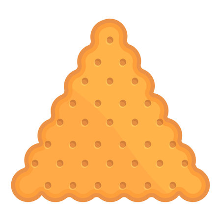 Pyramid cracker icon cartoon vector. Food cake. Salty shapeのイラスト素材