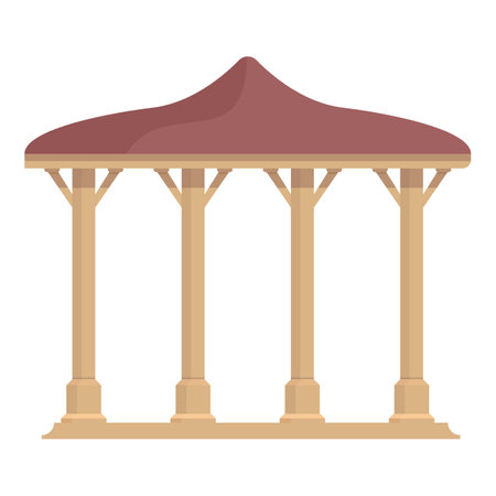 Pergola construction icon cartoon vector. Wedding house. Gazebo gardenのイラスト素材