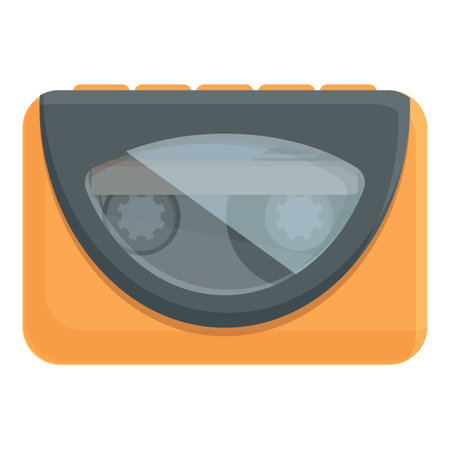 Portable cassette player icon cartoon vector. Audio tape. Radio musicのイラスト素材