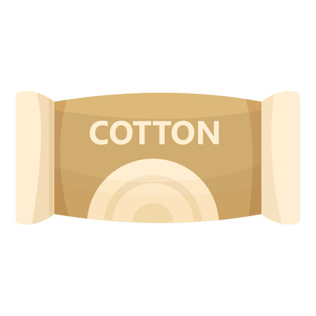 Cotton pack full icon cartoon vector. Ear swab. Skin cleanのイラスト素材