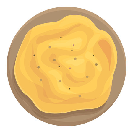 Olive hummus icon cartoon vector. Pita bread. Day foodのイラスト素材