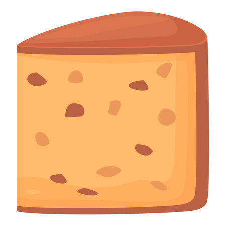 Panettone slice icon cartoon vector. Italian food. Chocolate creamのイラスト素材