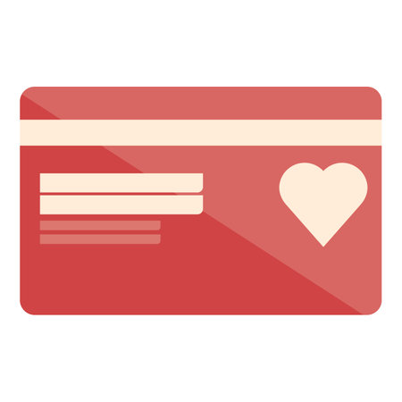 Red patient card icon cartoon vector. Medical health. Insurance lifeのイラスト素材