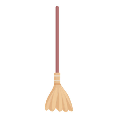 Broom icon cartoon vector. Brush tool. Clean equipmentのイラスト素材
