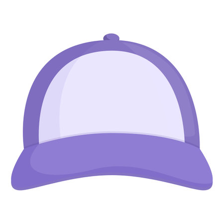 Violet baseball hat icon cartoon vector. Sport cap. Fashion wearのイラスト素材