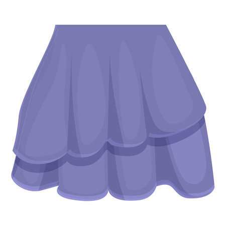 Soft skirt icon cartoon vector. Woman dress. Model clothingのイラスト素材