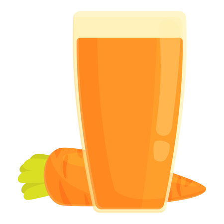 Juice carrot icon cartoon vector. Drink bottle. Fresh juiceのイラスト素材