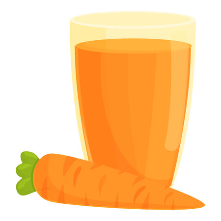Carrot juice icon cartoon vector. Orange splash. Fruit drinkのイラスト素材