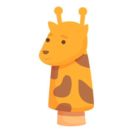 Giraffe doll icon cartoon vector. Play sock. Show stageのイラスト素材