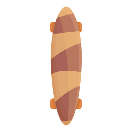 Skateboard icon cartoon vector. Shape longboard. Desk urbanのイラスト素材