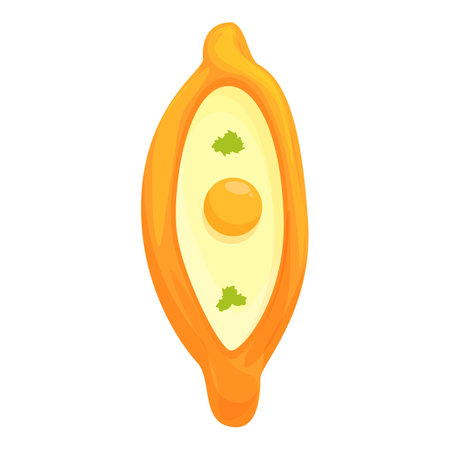 Pastry khachapuri icon cartoon vector. Bread cuisine. National foodのイラスト素材