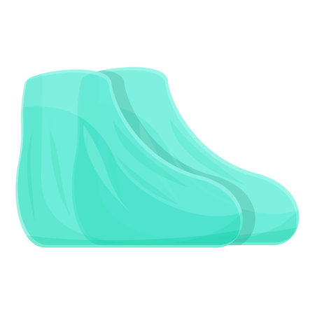 Boot safety icon cartoon vector. Shoe cover. Wear cleanのイラスト素材