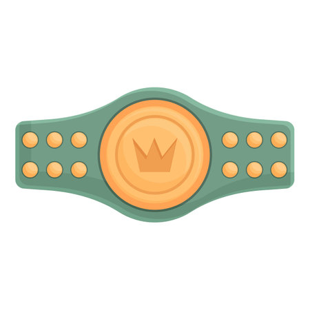 Boxing king belt icon cartoon vector. Sport box. Award victoryのイラスト素材