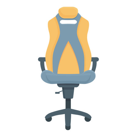 Chair icon cartoon vector. Gaming seat. Front officeのイラスト素材