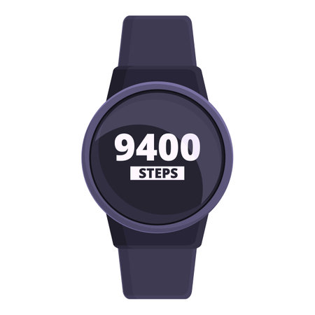 Smart watch icon cartoon vector. Sport app. Digital stepのイラスト素材