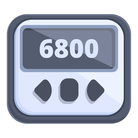 Device display icon cartoon vector. Sport app. Health stepのイラスト素材