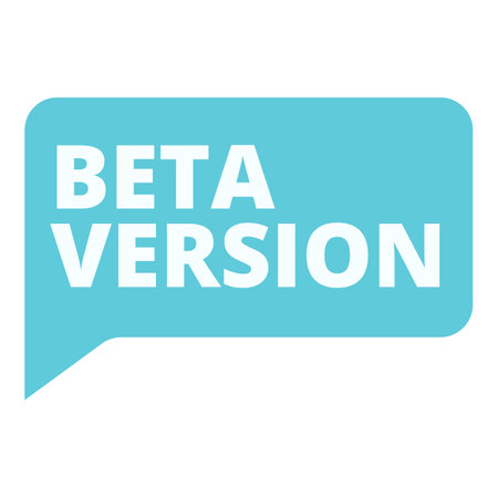 Light beta version icon cartoon vector. Computer digital. Online labelのイラスト素材