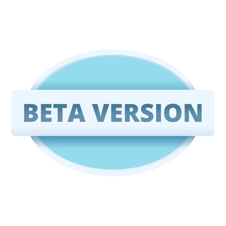 Beta version problem icon cartoon vector. Computer design. Upgrade digitalのイラスト素材