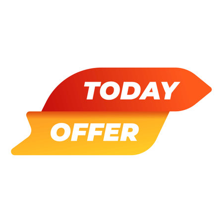 Timer offer today icon cartoon vector. Super price. Event saveのイラスト素材