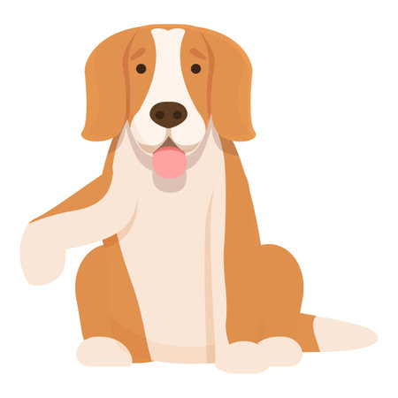 Canine dog icon cartoon vector. Puppy beagle. Cute poseのイラスト素材