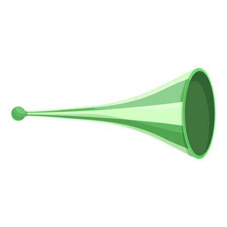 Green vuvuzela icon cartoon vector. Soccer trumpet. Sport pipeのイラスト素材