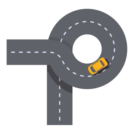 Taxi car road icon cartoon vector. Call app. Order mobileのイラスト素材