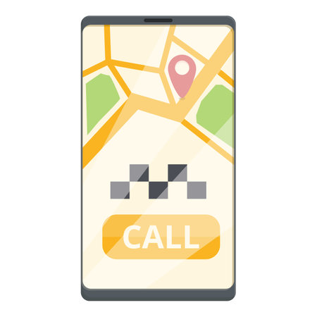 Call online taxi icon cartoon vector. Car service. Order driverのイラスト素材