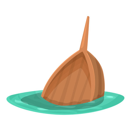 Marine shipwreck icon cartoon vector. Old ship. Ocean galleonのイラスト素材