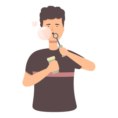 Soap play icon cartoon vector. Cute game. Fun foamのイラスト素材