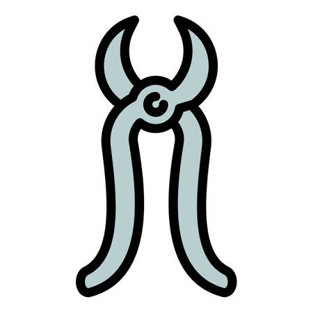 Carpenter pliers icon outline vector. Carpentry tool. Table powerのイラスト素材