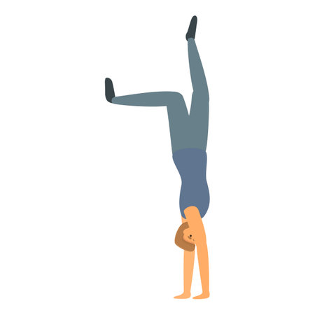 Dancer carnival icon cartoon vector. Circus acrobat. Festival stuntのイラスト素材