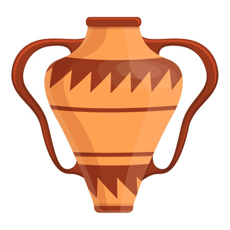 Greek vase icon cartoon vector. Rome history. Classic artのイラスト素材