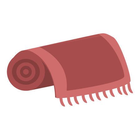 Bedouin carpet roll icon cartoon vector. Camp desert. Africa scarfのイラスト素材