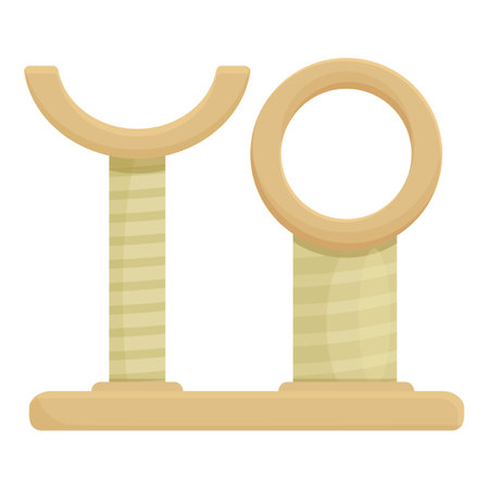Ring pet post icon cartoon vector. Cat house. Furniture animalのイラスト素材