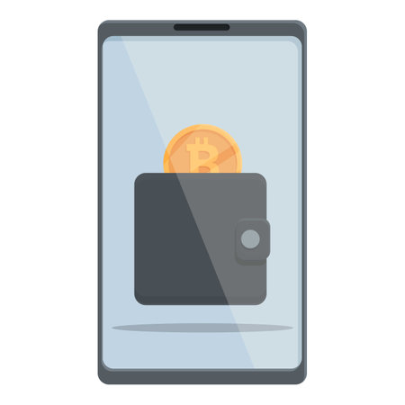 Online digital wallet icon cartoon vector. Crypto money. Payment appのイラスト素材