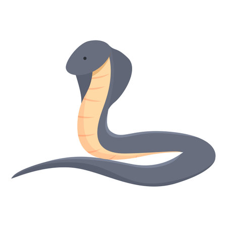 Viper snake icon cartoon vector. King cobra. Mascot venomのイラスト素材
