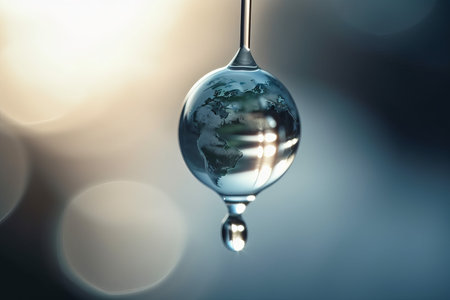 world water day. planet save water drop. Generate AIの素材