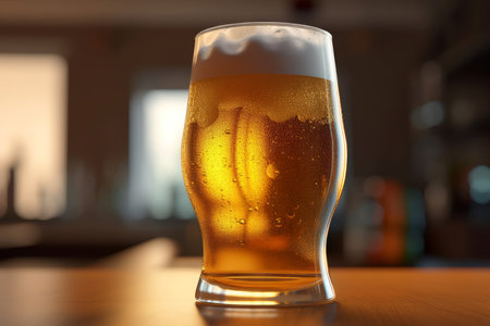 Glass of beer. light drink. Generate AIの素材