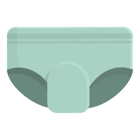 Green diaper icon cartoon vector. Adult health. Care equipmentのイラスト素材