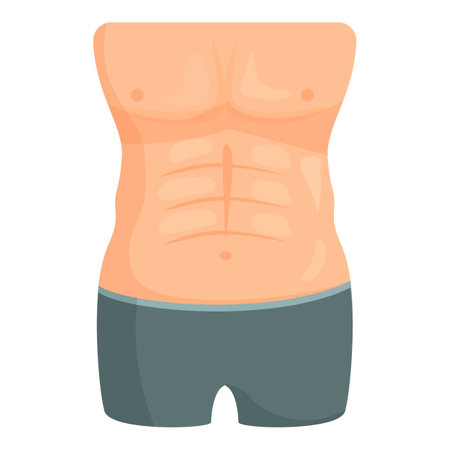Strong abdomen icon cartoon vector. Care slim. Healthy dietのイラスト素材