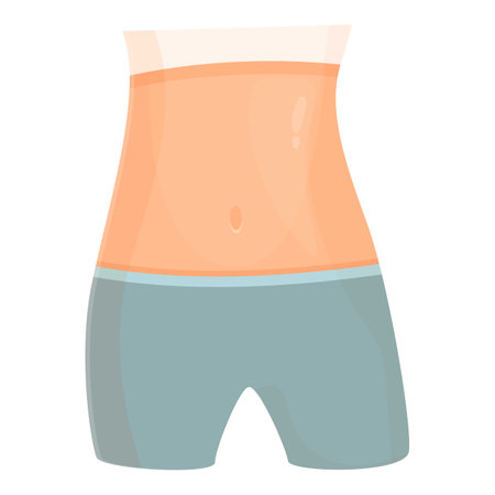 Woman figure icon cartoon vector. Fat abdomen. Skin figureのイラスト素材