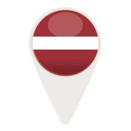 Latvia location icon cartoon vector. National travel. Nation mapのイラスト素材