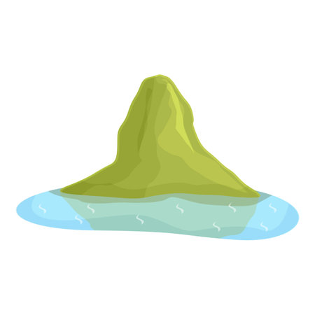 Glacier mountain icon cartoon vector. Iceland travel. Country mapのイラスト素材