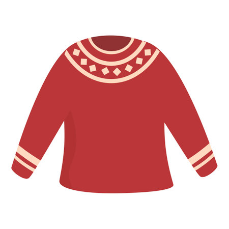 Red sweater icon cartoon vector. Travel island. Iceland cityのイラスト素材